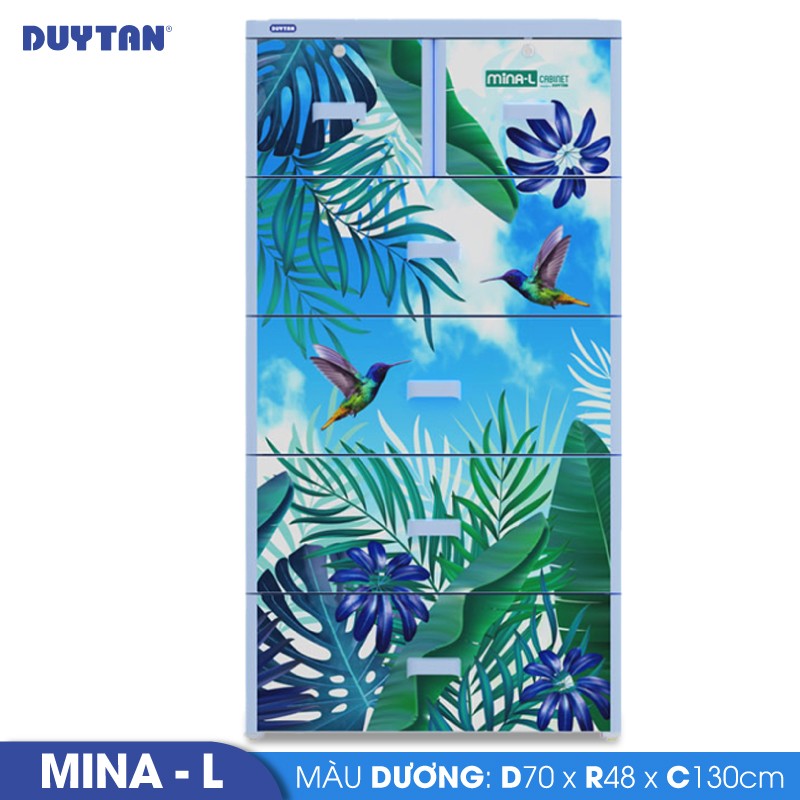 Tủ nhựa DUY TÂN Mina L 5 tầng 6 ngăn (60 x 48 x 124 cm) - 03499 - Giao màu ngẫu nhiên