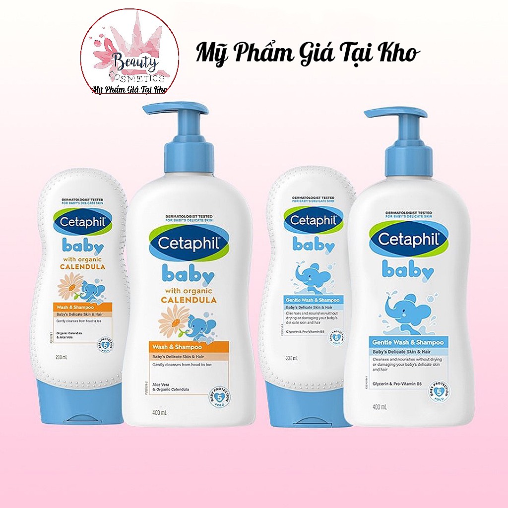 Sữa tắm gội Cetaphil baby wash & shampoo (400ML)