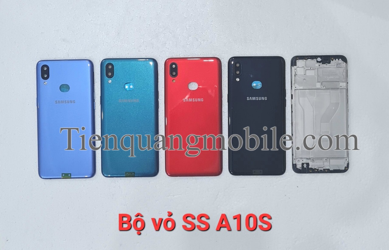 Bộ vỏ Samsung A10S (gồm vỏ, kính cam, nút bấm, khung xương, khe sim)