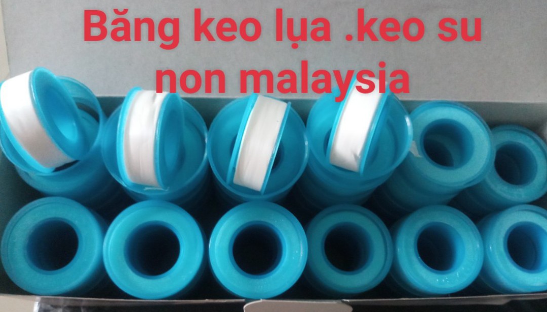 Hộp 60 cuộn băng keo lụa tombo - băng tan - cao su non quấn ống nước.xoay 360 độ