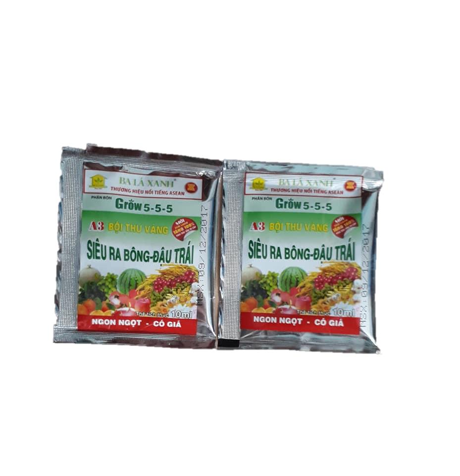 Combo 2 gói Phân bón ba lá xanh siêu ra bông đậu trái