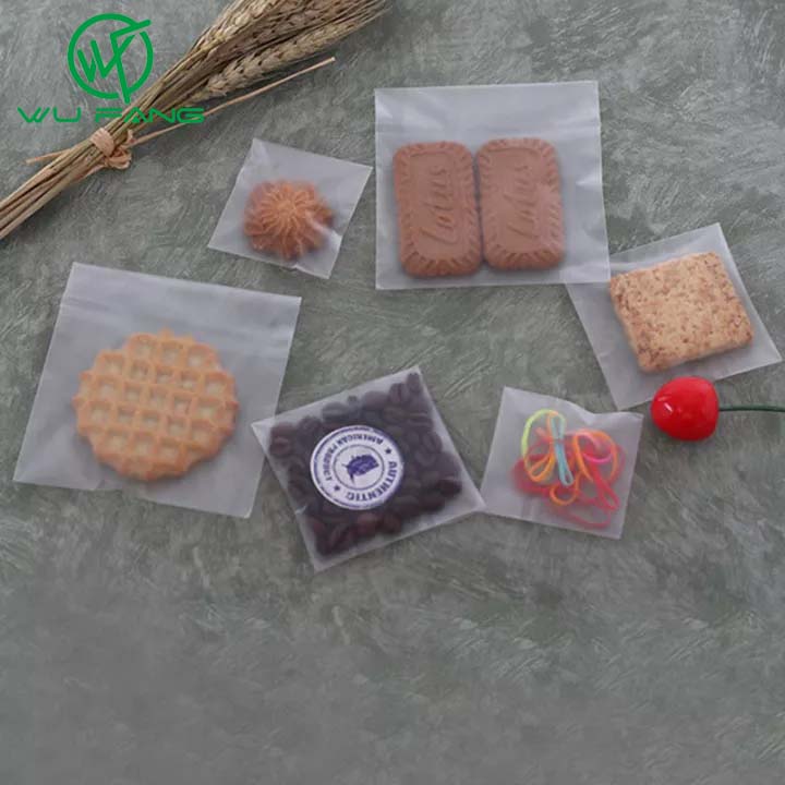 WU FANG Túi Kẹo Bánh Quy Bằng Nhựa Túi Quà Tặng Đồ Dùng Tiệc Cưới Túi Đựng Bánh Trong Suốt/Mờ Tự Dính 100 Cái Đa Năng