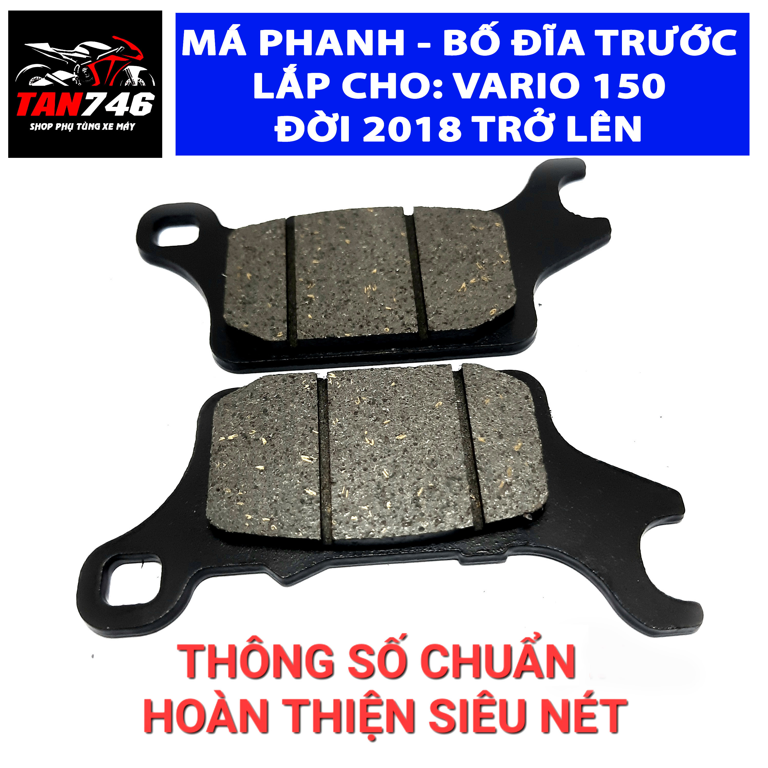Má phanh bố thắng đĩa trước VARIO 150, chú ý bố  lắp cho dòng heo dầu có chữ TOKICO nhé, siêu nét, siêu chuẩn.