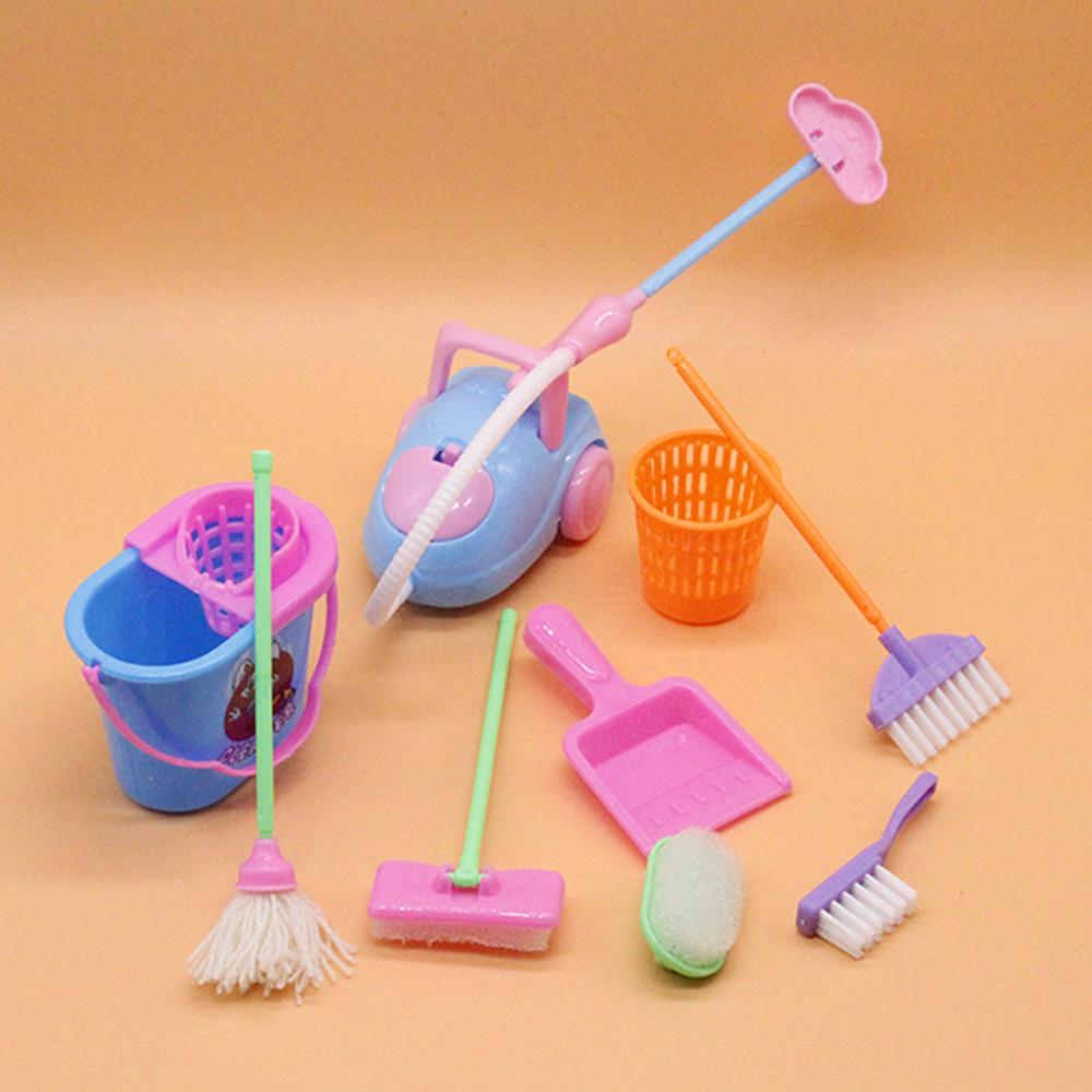 Bộ Đồ Chơi Dụng Cụ Vệ Sinh Nhà Cửa 9 Món Dành Cho Búp Bê