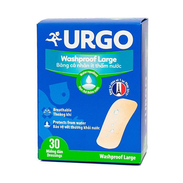 Băng Cá Nhân Bản To Urgo Washproof large 30s