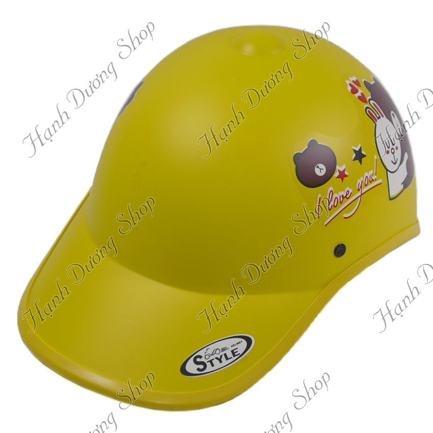 [HCM][Dán hình ngẫu nhiên] Mũ bảo hiểm lưỡi trai dành cho nữ nón bảo hiểm nữ có khoét đuôi giá rẻ họa tiết dễ thương độc đáo