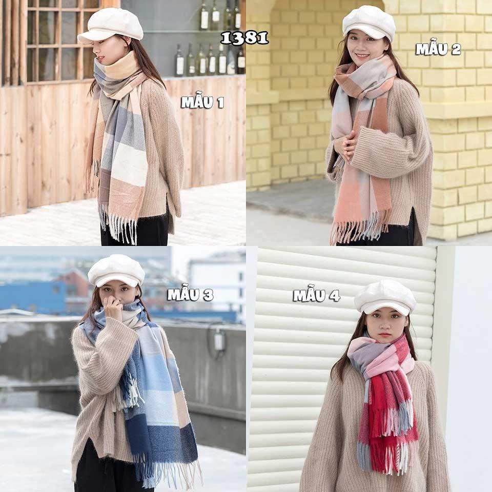 Khăn choàng cổ AH1381 Khăn quàng mùa đông thời trang dày ấm cho nữ
