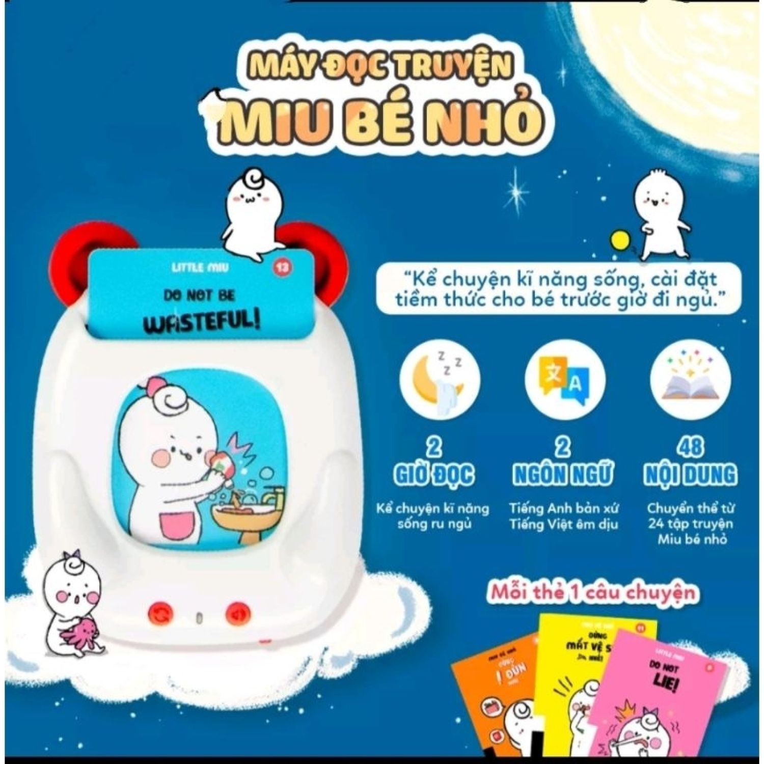 Miu Bé Nhỏ Máy Đọc Truyện Song Ngữ Kể Chuyện Kỹ Năng Sống Trước Giờ Đi Ngủ