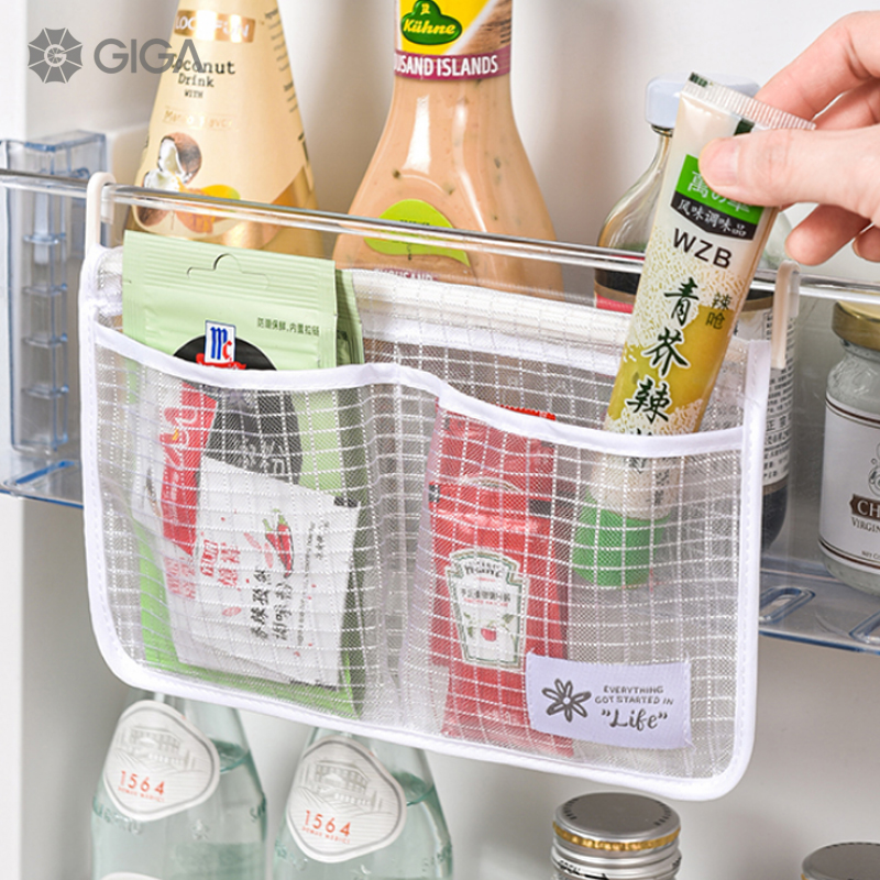 GIGA Essential phong cách Nhật Bản tủ lạnh Túi lưu trữ hai túi/túi lưu trữ tủ lạnh/Túi lưu trữ có thể treo/túi lưu trữ đa chức năng/