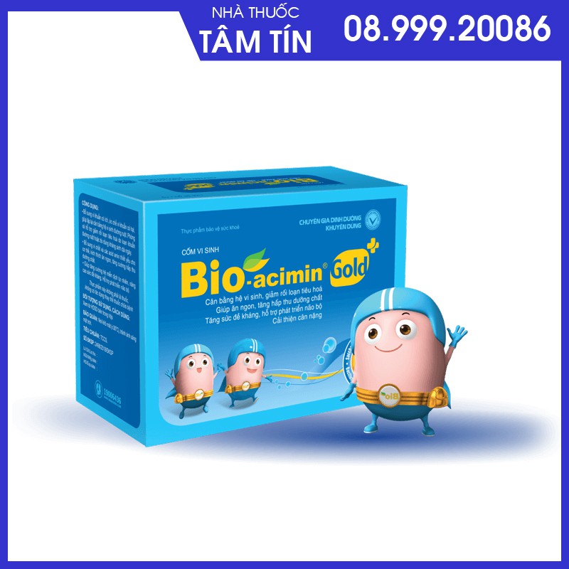 Bio-Acimin Gold+ - Cốm vi sinh giúp tiêu hoá khoẻ, trẻ ăn ngon