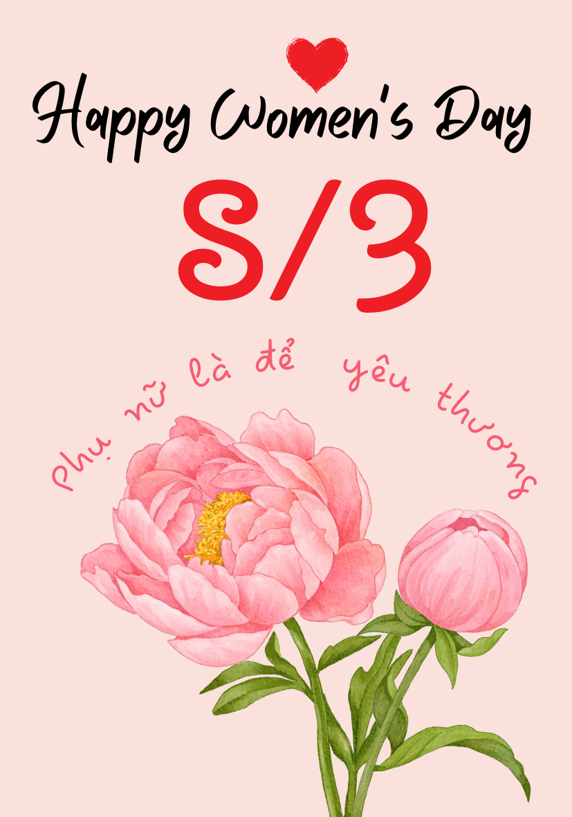 Thiệp Postcard Happy Women's Day 8/3
