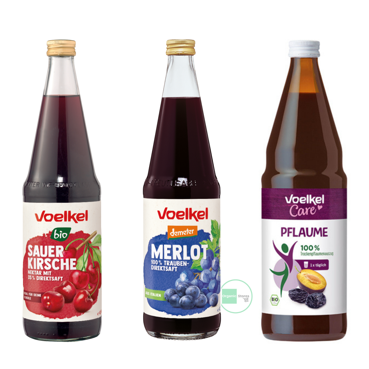 Nước ép Cherry - nho - mận - Cà rốt - trà Kombucha hữu cơ đậm đặc (Voelkel- Đức)