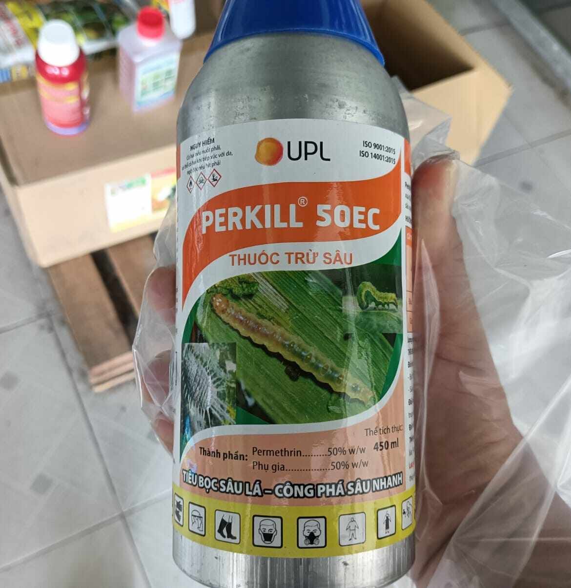 PerKiIl chai nhôm 450ml của Cty UPL Thuốc Permerthrin diệt con trùng