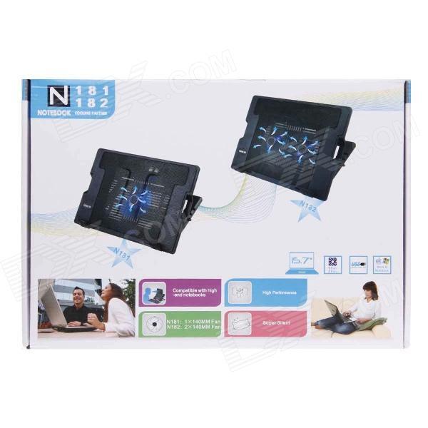[HCM]Đế tản nhiệt Laptop CoolingPad N182 loại 2 quạt lớn nâng lên hạ xuống theo ý thích