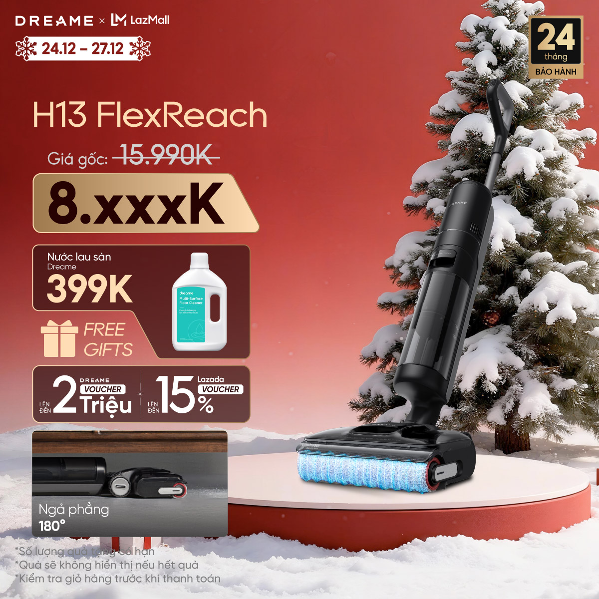 Máy hút bụi lau sàn khô & ướt Dreame H13 FlexReach H12 FlexReach H13 Dual FlexReach H13S FlexReach