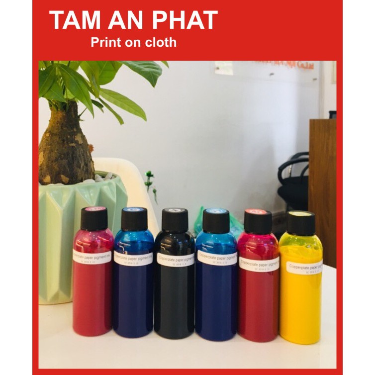 Mực in Pigment UV lọ 100ml ( mực dầu) sử dụng in ảnh thẻ ảnh nghệ thuật sử dụng trong ngành in chuyển nhiệt màng cao su
