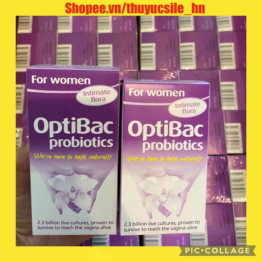 Men vi sinh Optibac tím phòng ngừa phụ khoa vùng kín cho phụ nữ và mẹ bầu Optibac Probiotics For Women, UK