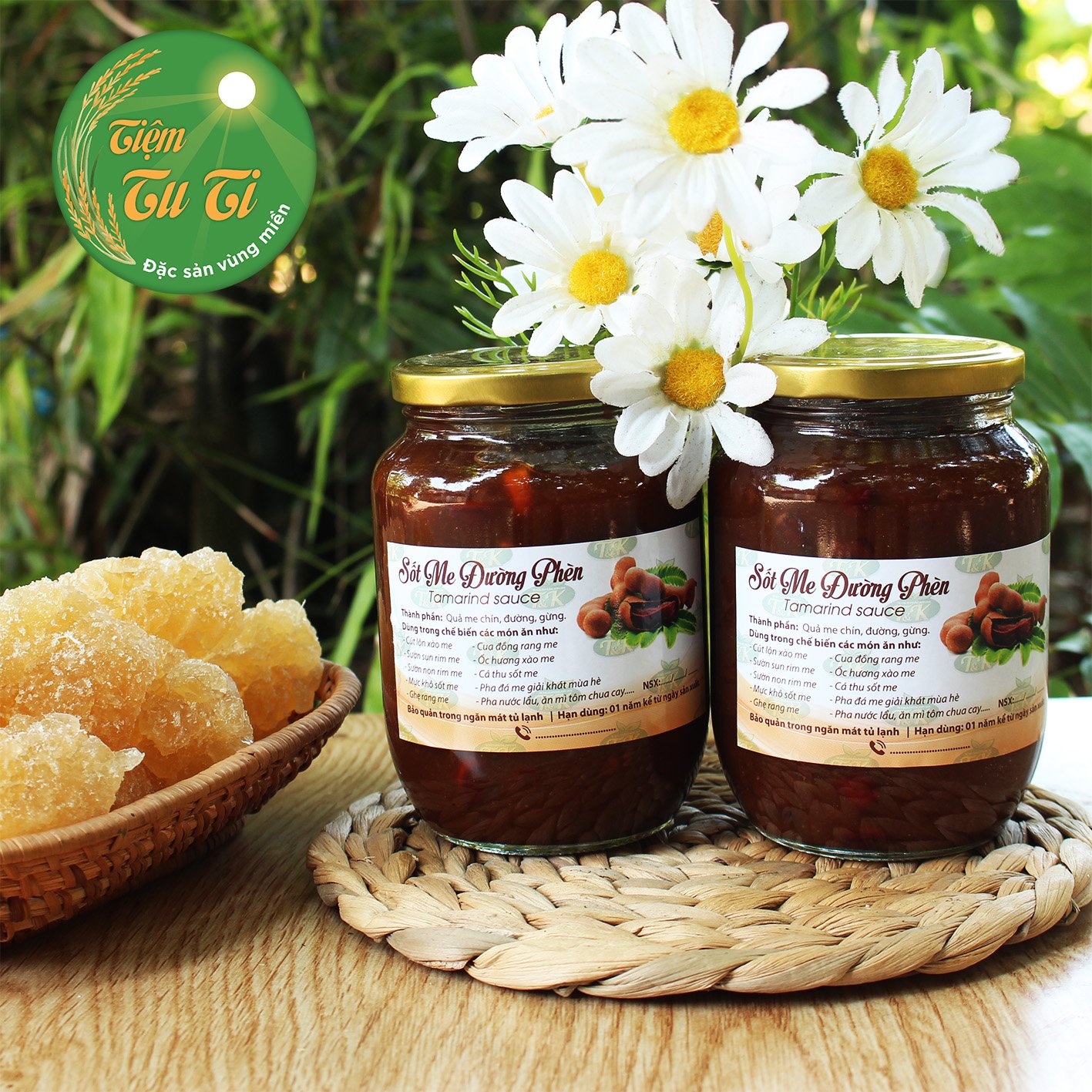 Sốt me đường phèn hũ 1kg - - loại chua ngon đặc biệt