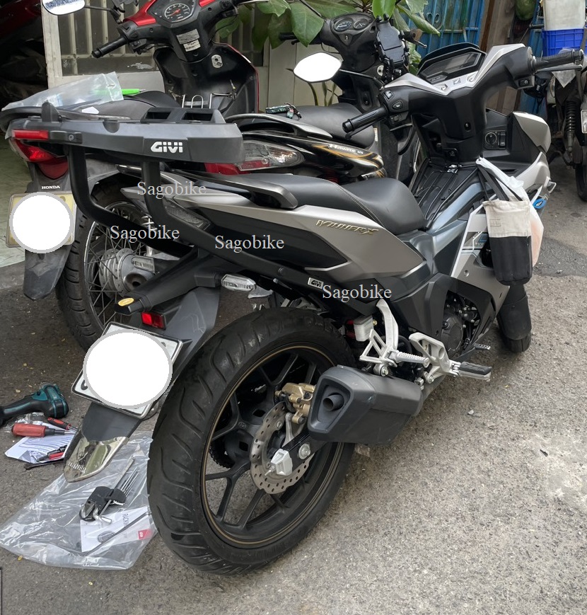 Baga hrx winner x 2023, baga givi hrx winnerx v3, kèm đế m7mn-s có đèn stop