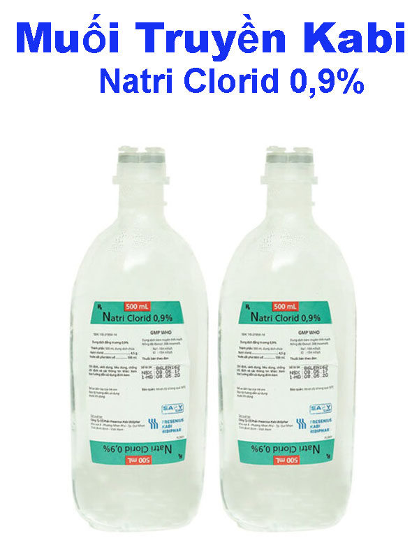 Muối truyền kabi natri clorid 0.9% chai 500ml