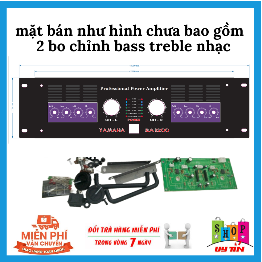 Mặt main chuyển âm ly thành cục đẩy ba 1200, kích thước 42 cm * 13cm