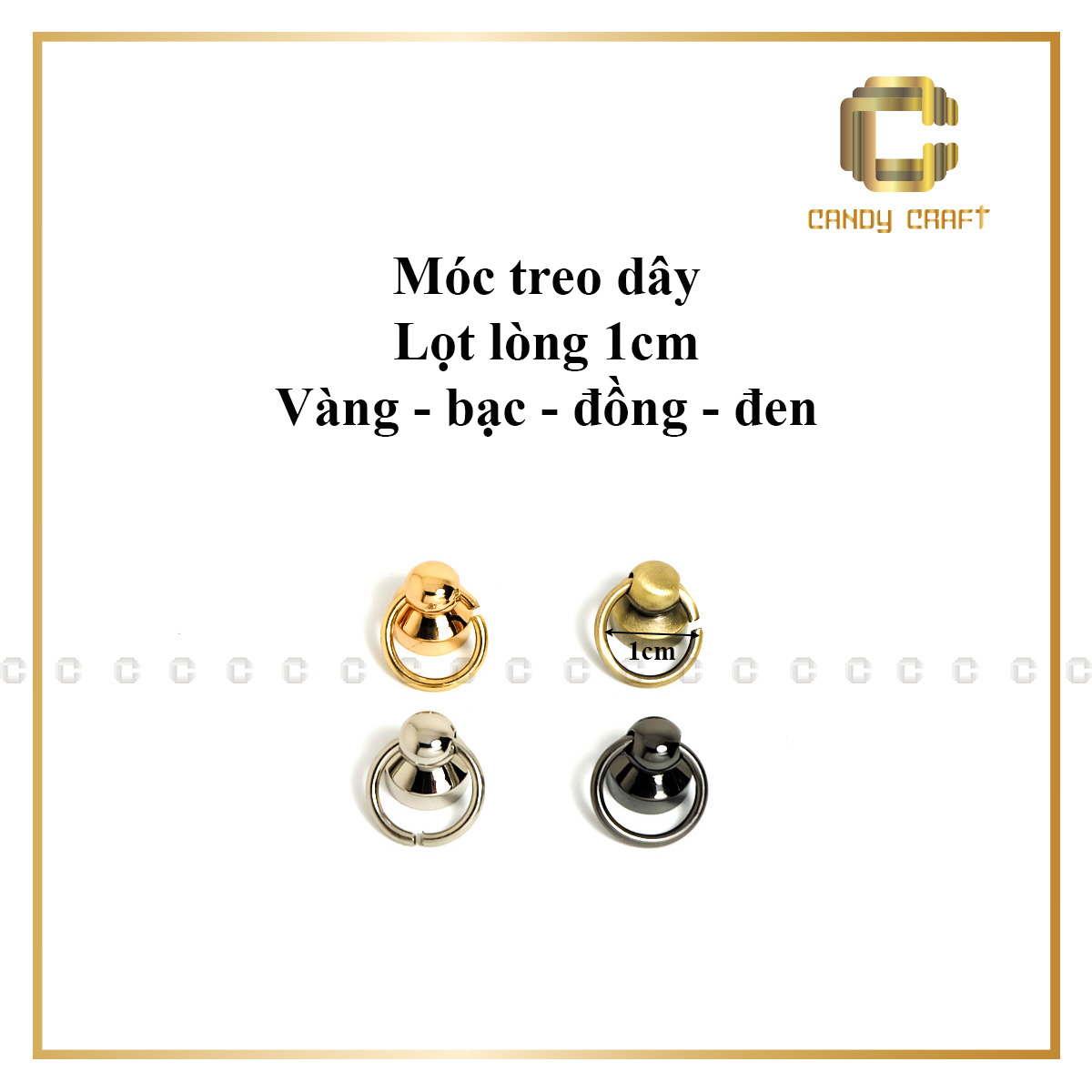 Móc treo dây hợp kim - đồng thau - phụ kiện làm túi xách