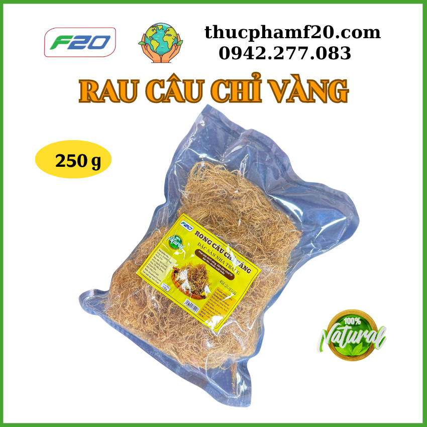Rong câu chỉ vàng nấu xu xoa - rong biển khô nấu xu xoa, rau câu chỉ vàng