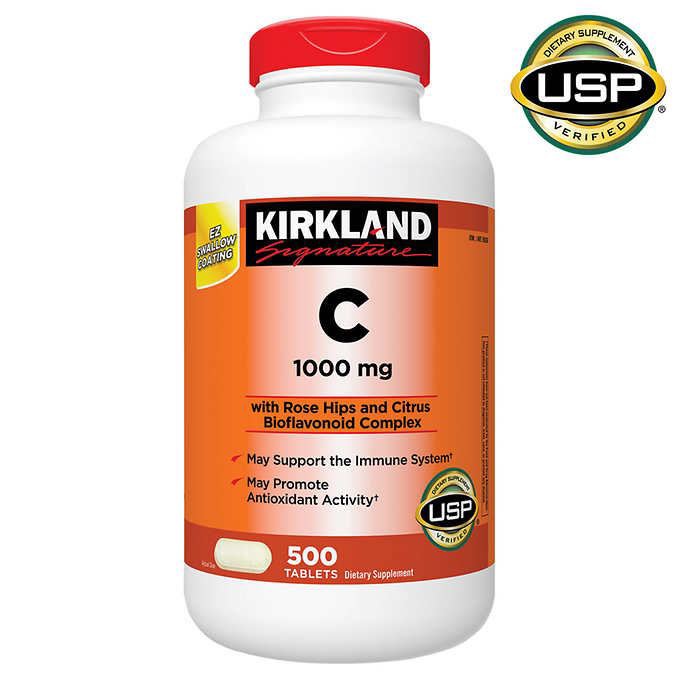 Viên Uống Bổ Sung Vitamin C Kirkland 1000mg 500 Viên