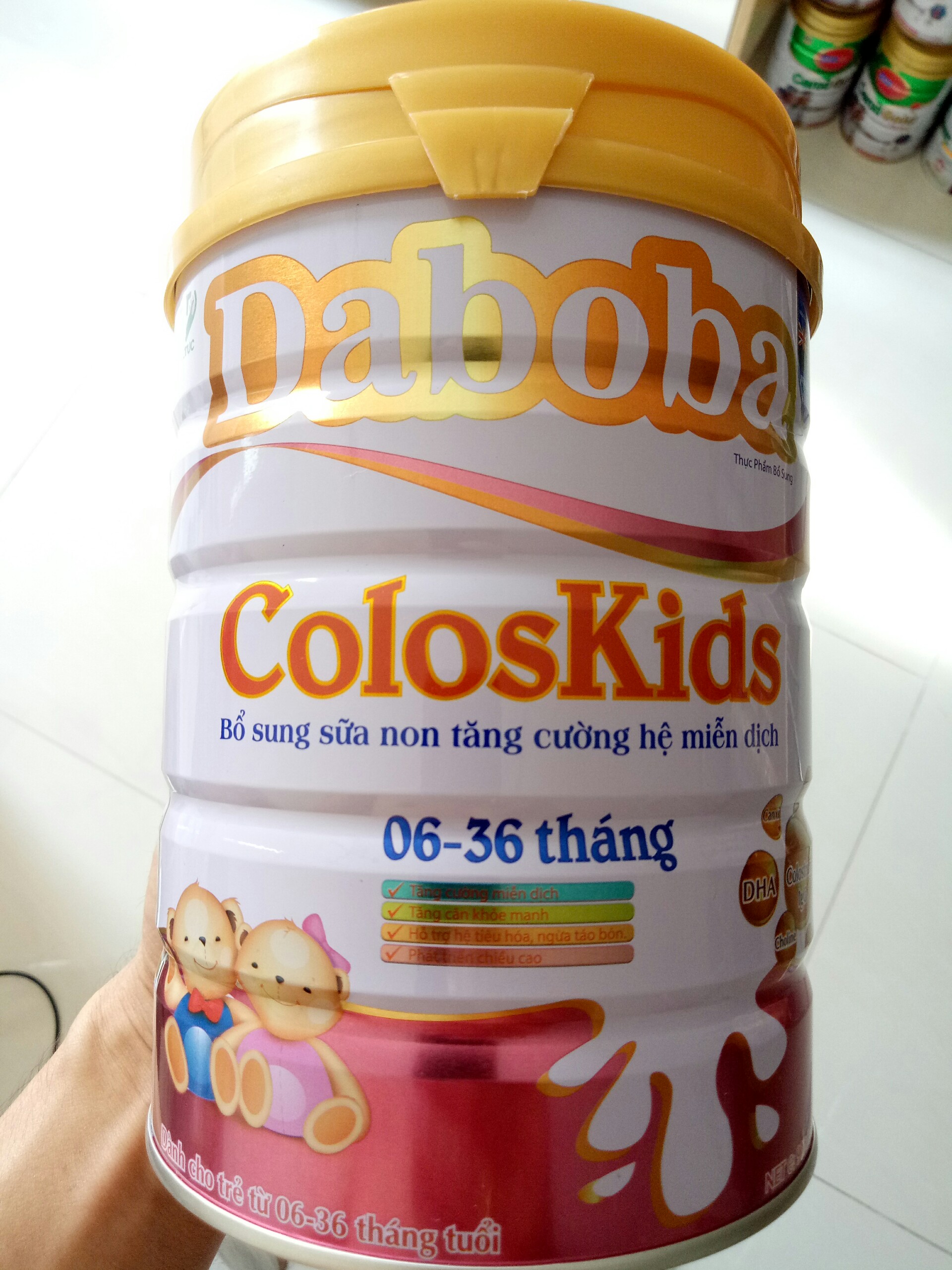 Sữa mát cho trẻ từ 6-36 tháng tuổi daboba coloskids 900g - sữa bột daboba coloskids 900g - bổ sung sữa non tăng cường miễn dịch