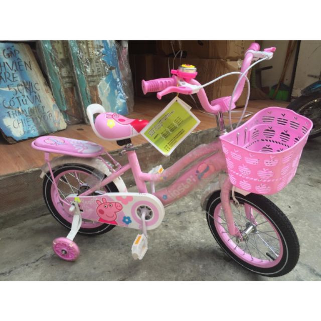 Xe đạp trẻ em 2 khung cho bé gái size 12 inch, 14 inch, 16 inch