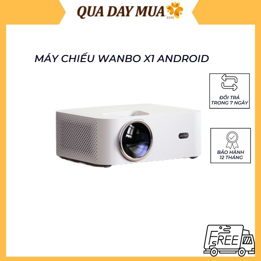 Máy chiếu wanbo x1 pro sử dụng android 9.0- hàng chính hãng- bh 12 tháng