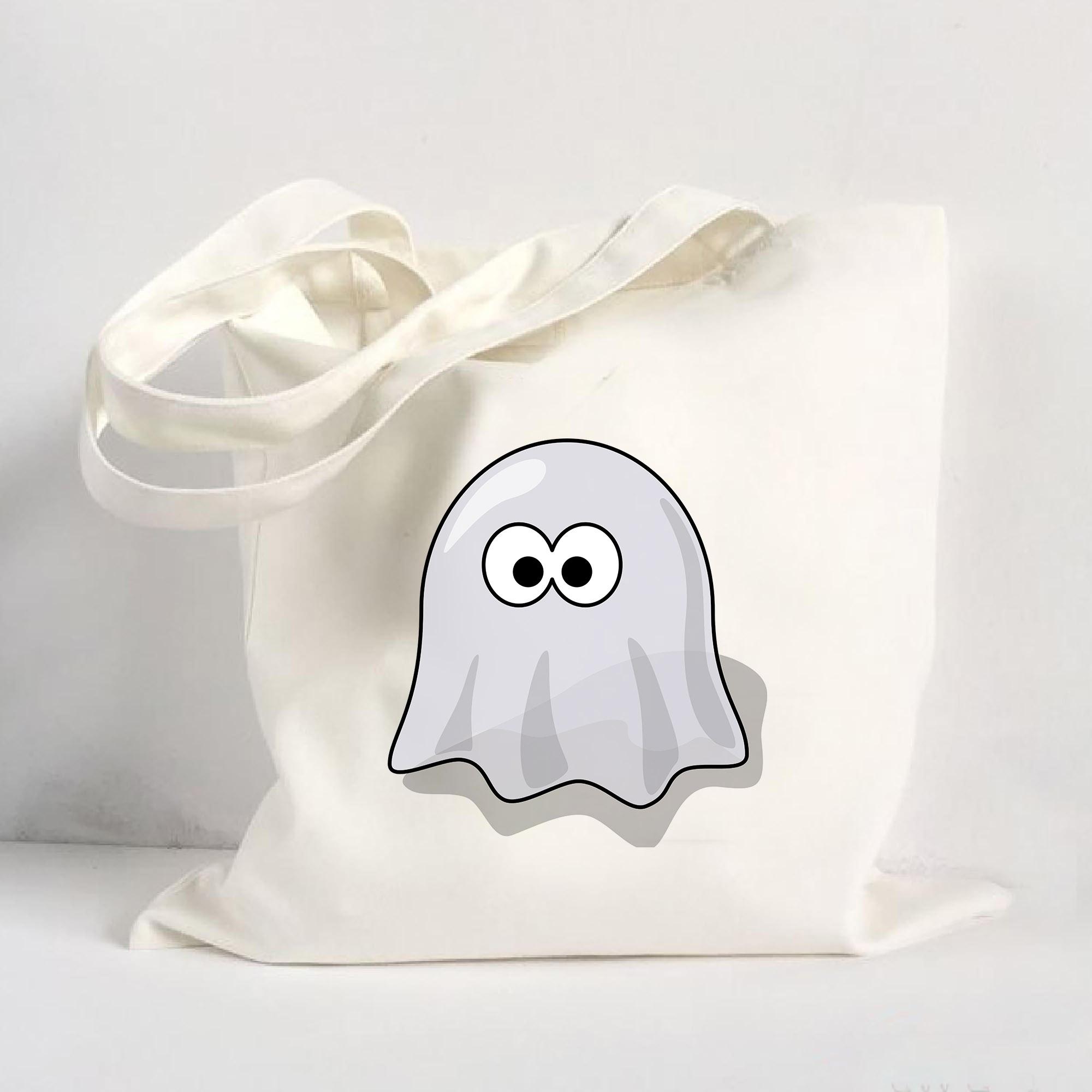 Túi vải đeo vai tote bag in hình bóng ma 001