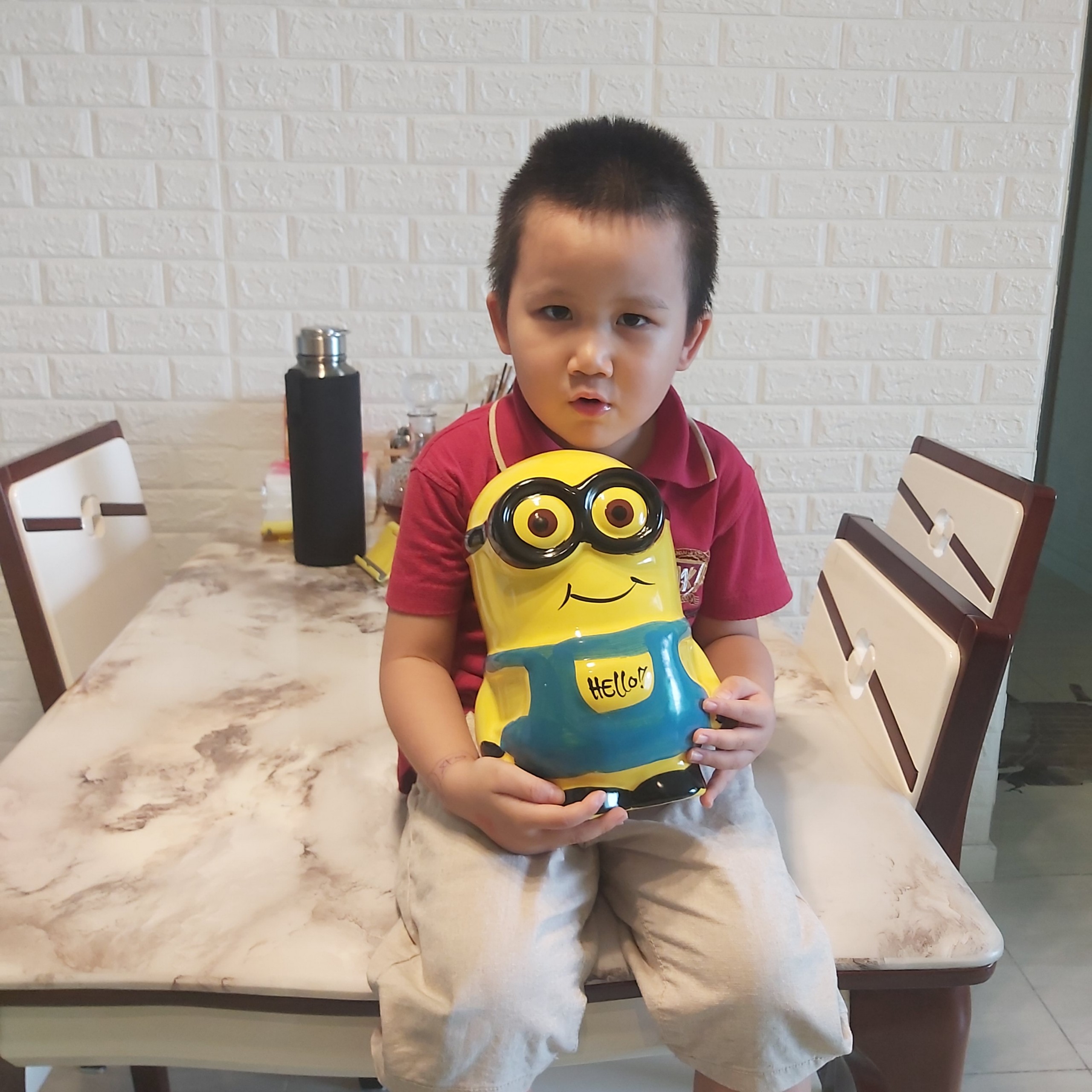 HEO Tiết Kiệm hình Minion gốm men sứ Bát Tràng cao cấp - size đại màu vàng - Heo Đất phong thủy
