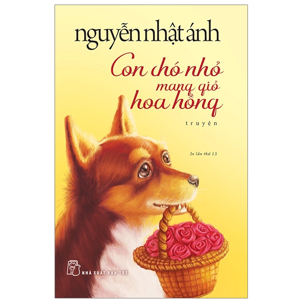 Con Chó Nhỏ Mang Giỏ Hoa Hồng Bìa ngẫu nhiên