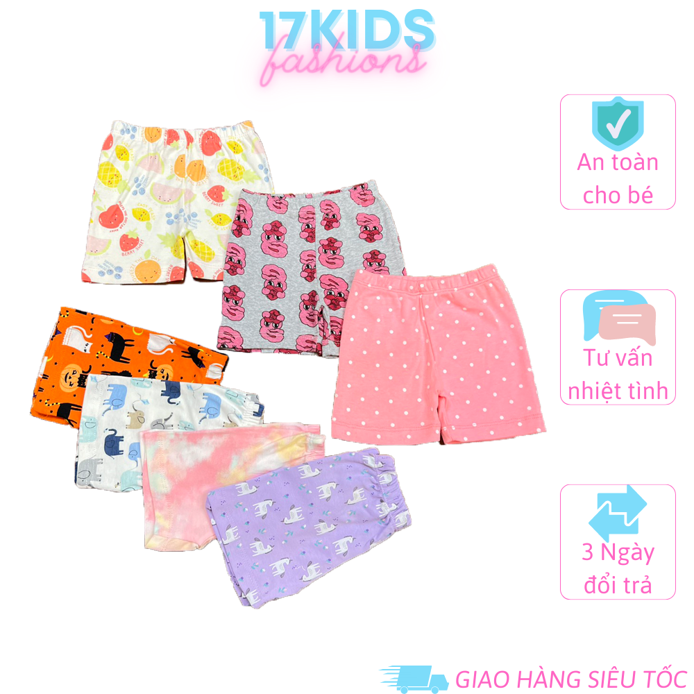 Quần chục đùi cotton chất đẹp dành cho bé trai bé gái từ 7-17kg