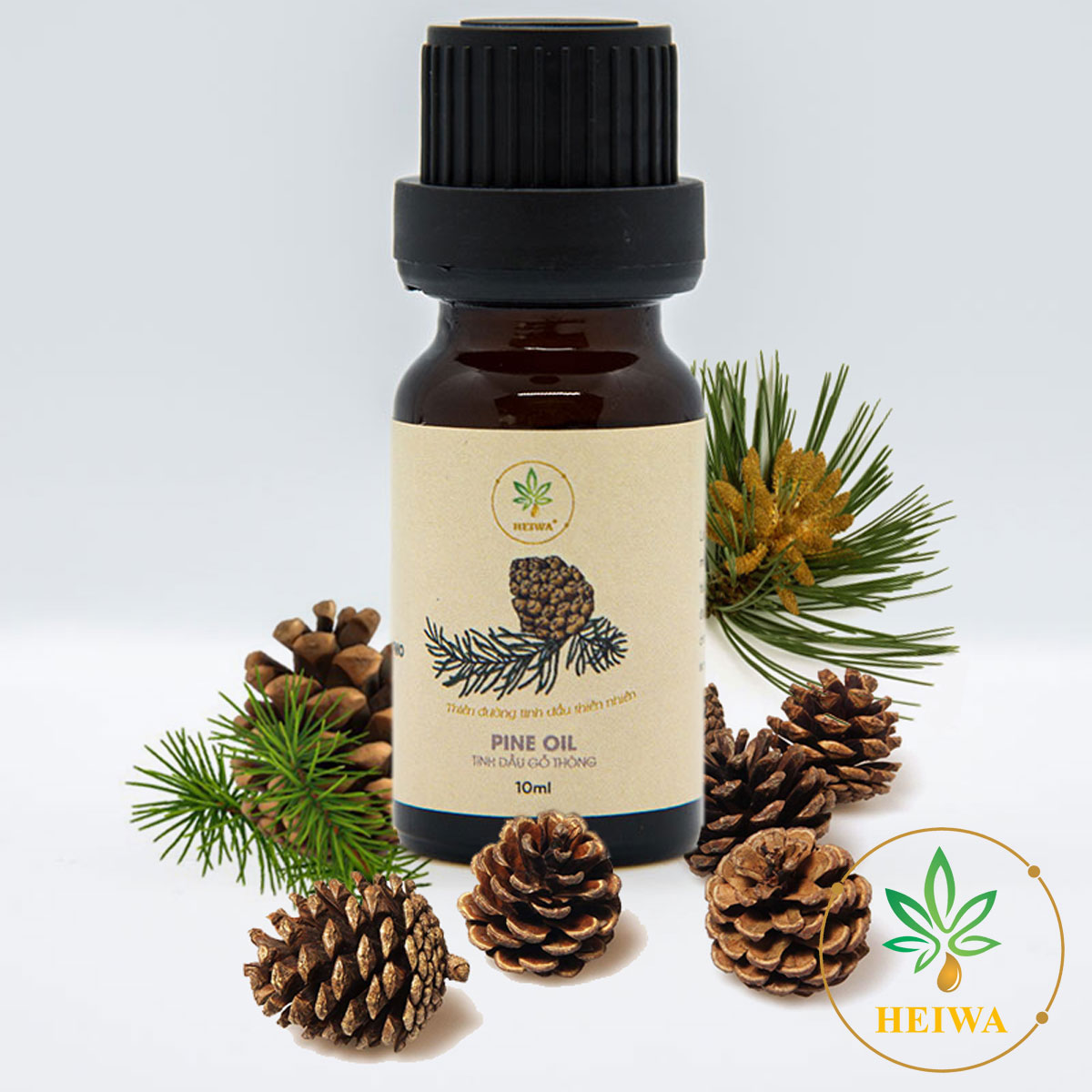 [NGUYÊN CHẤT 100%]Tinh dầu Gỗ thông 10ML thương hiệu HEIWA nhập khẩu Ấn Độ có giấy kiểm định