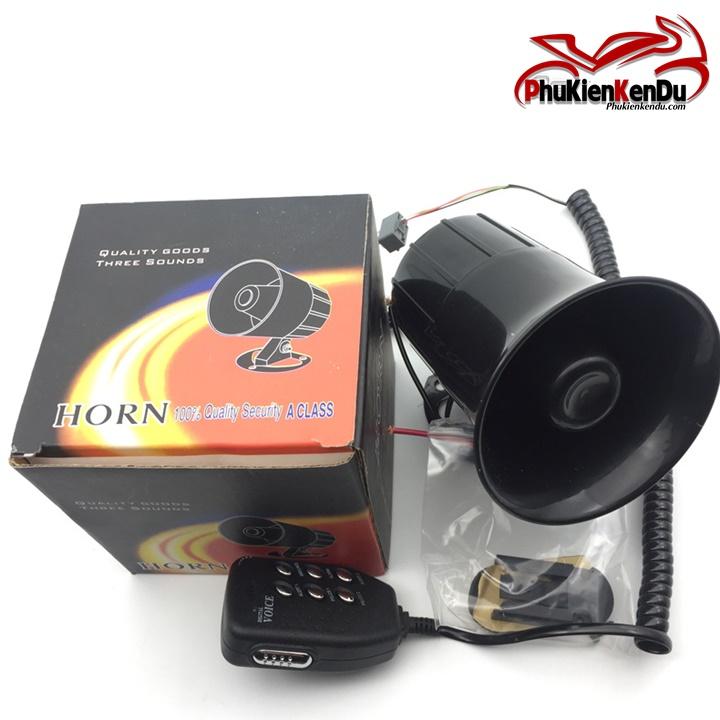 CÒI XE MÁY Ô TÔ 6 CHẾ ĐỘ 12V CÓ MIC NÓI