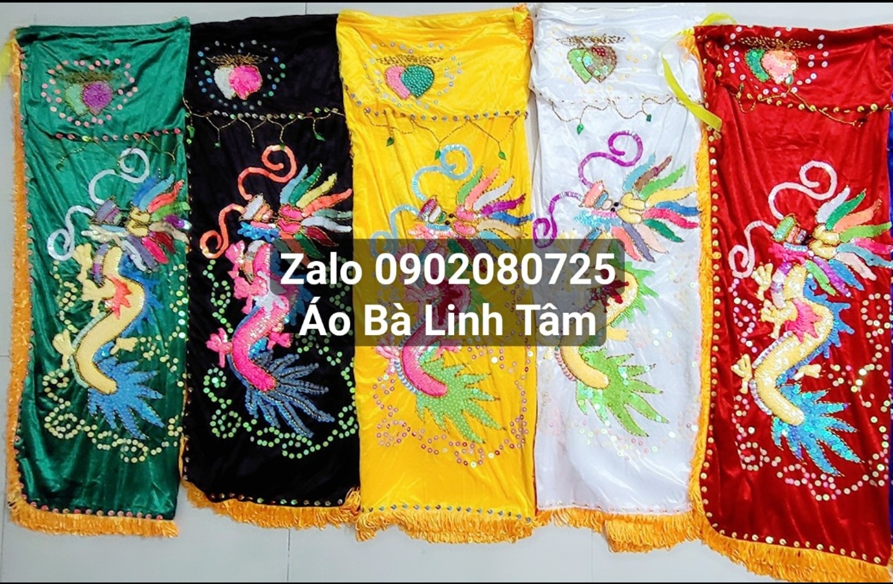 Áo bà ngũ hành, địa mẫu, chúa xứ....1m đến 2m