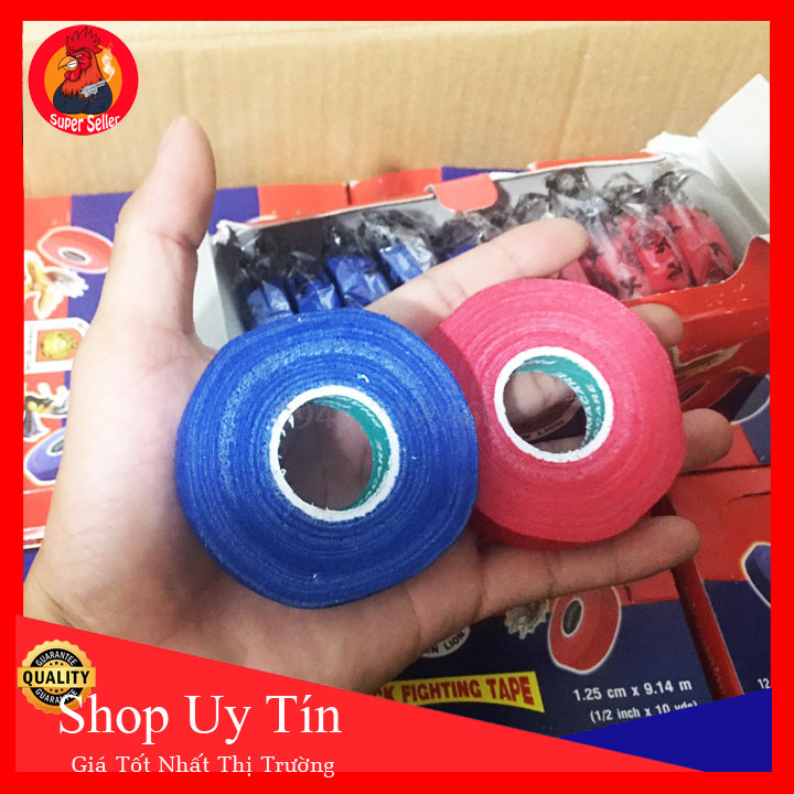 Combo 2 Cuộn Băng Keo Cựa Gà Thái Lan 2 Màu Xanh Đỏ-Thể Hiện Đẳng Cấp-Băng Quấn Chắc Chắc Không Tuột