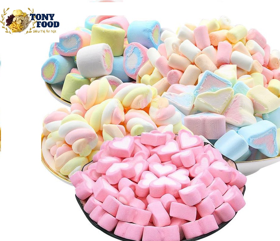 [HCM]500gr Kẹo Xốp Marshmallow Nhiều Màu