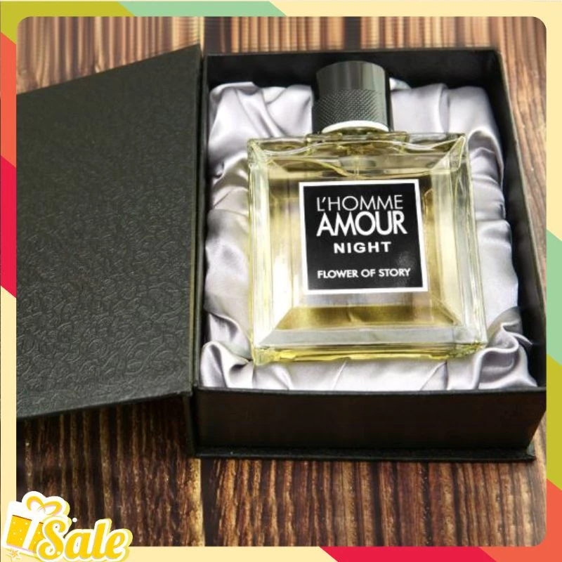 Nước Hoa Nam L'HOMME Amour Night 100ml Hộp Gỗ Hương Thơm Tươi Mát , quyến Rũ , Nam Tính