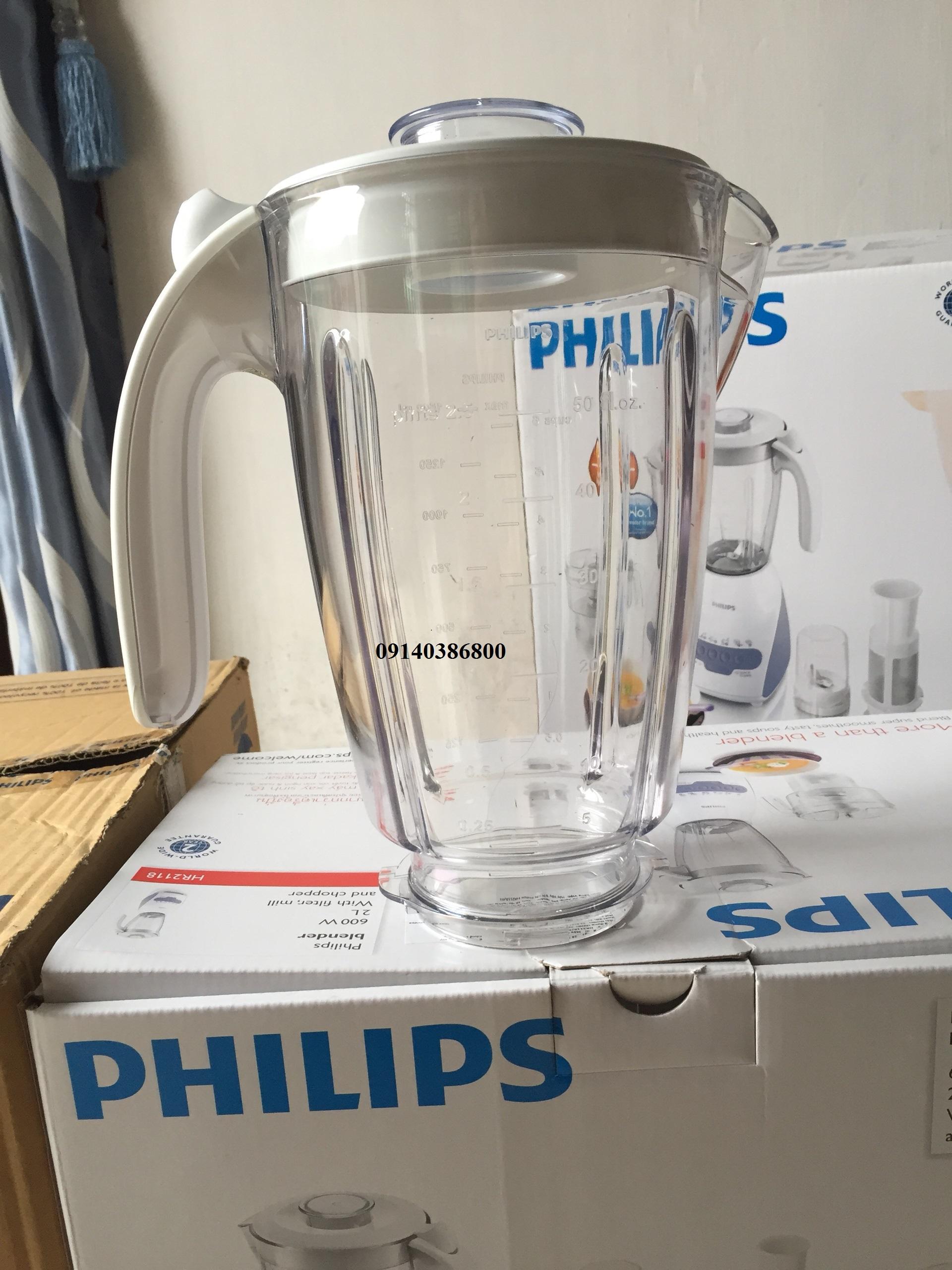 Phụ kiện máy xay philip - vỏ cối sinh tố philip HR 2115- 2118 -2068 -2061