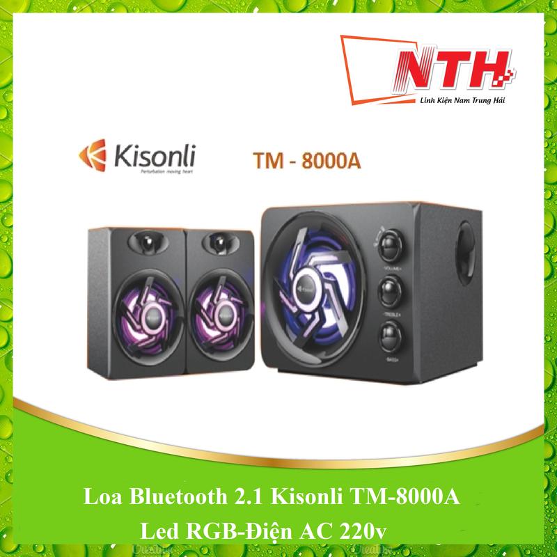 Loa vi tính 2.1 kisonli tm-8000a-led rgb-điện ac 220v