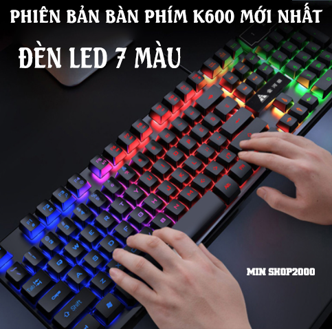 Bàn phím máy tính,Bàn phím giả cơ,Bàn phím laptop,Bàn phím chơi game,Bàn phím mini,Bàn phím giả cơ có dây K900 cao cấp - tích hợp đèn Đèn Led 7 Màu đẹp mắt -  giá rẻ- uy tín - chất lượng - Bảo hành 12 tháng trên toàn quốc