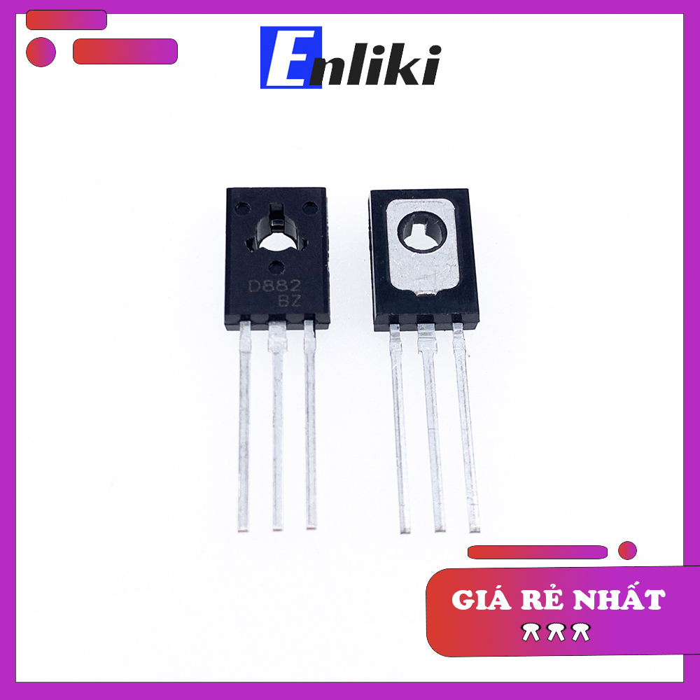 Transistor d882 npn 3a 30v to126 chân đồng chính hãng