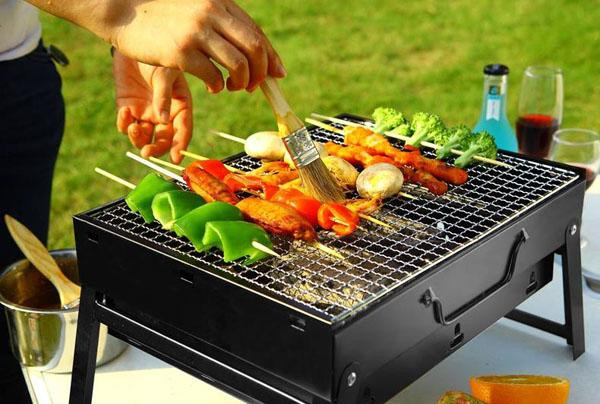 Bếp nướng than hoa không khói BBQ ngoài trời cao cấp Bếp nướng than hoa vuông xếp gọnBếp Than Vuông Thế Hệ Mới Bếp Nướng Không Khói chuyên dùng cho dã ngoại du lịch ngoài trời lò nướng than hoa than củi than