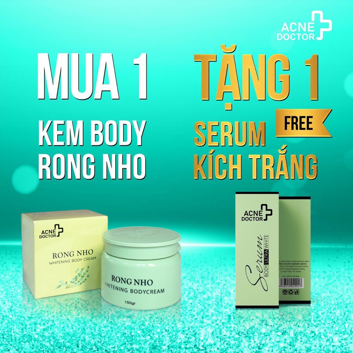 Kem dưỡng da Body Ance Doctor – Rong Nho Whitening Body Cream