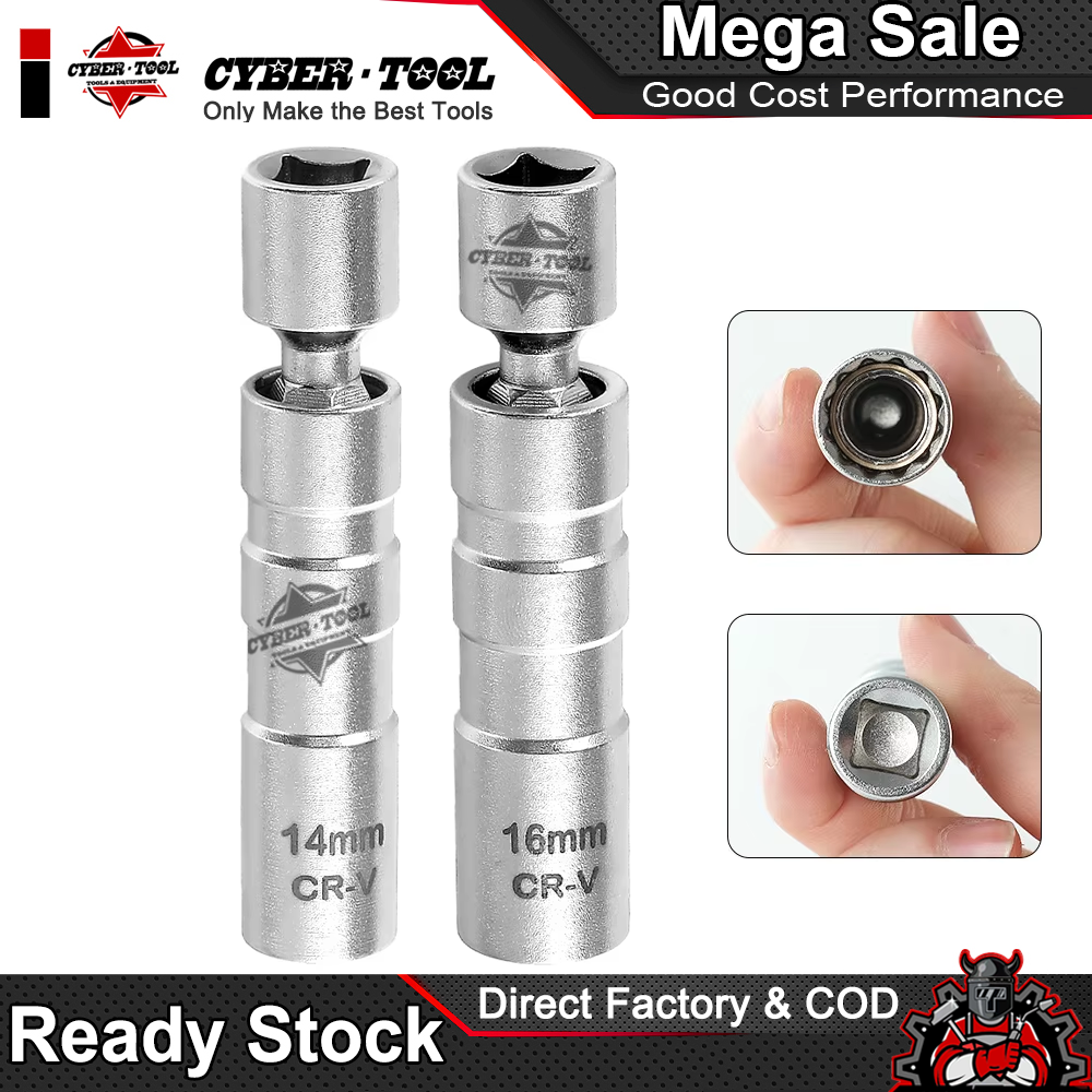 Bugi Đánh Lửa 14 / 16mm 12 Góc 3 / 8 "Bằng Thép Cacbon - Tuýp Mở Bugi ô Tô