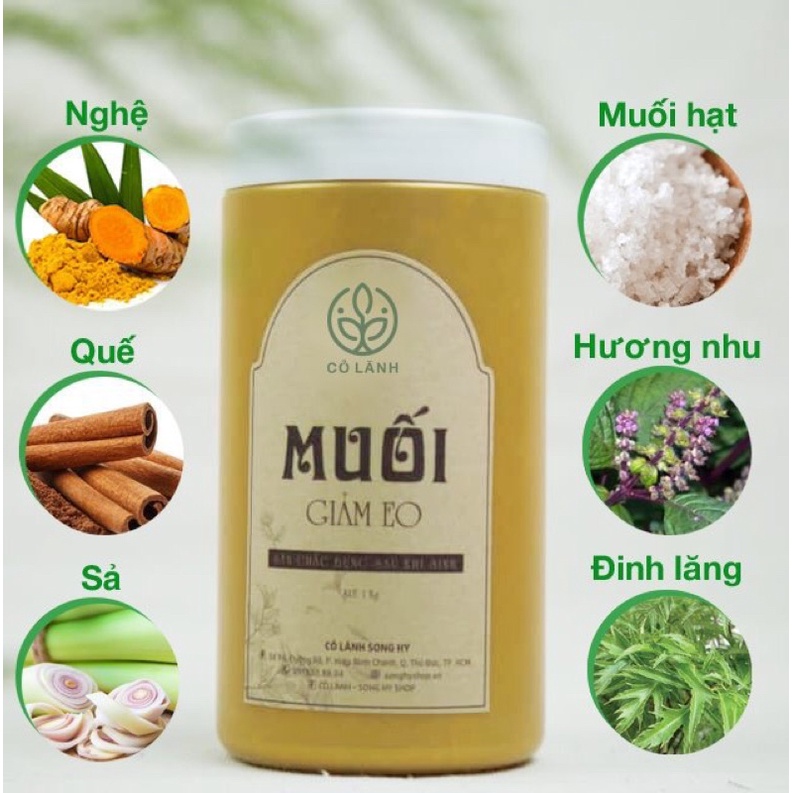 Muối chườm thảo dược Cỏ Lành 1KG - Giảm eo, co hồi tử cung sau sinh