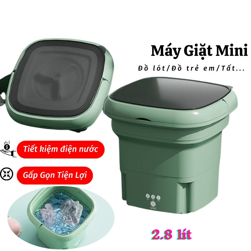 Máy Giặt Mini Gấp Gọn Máy Giặt Đồ Di Động TOKORO Thích Hợp Dùng Để Giặt Đồ Cho Bé Quần Áo Mỏng Tự Động Vắt Tiêu Thụ Điện Năng Thấp